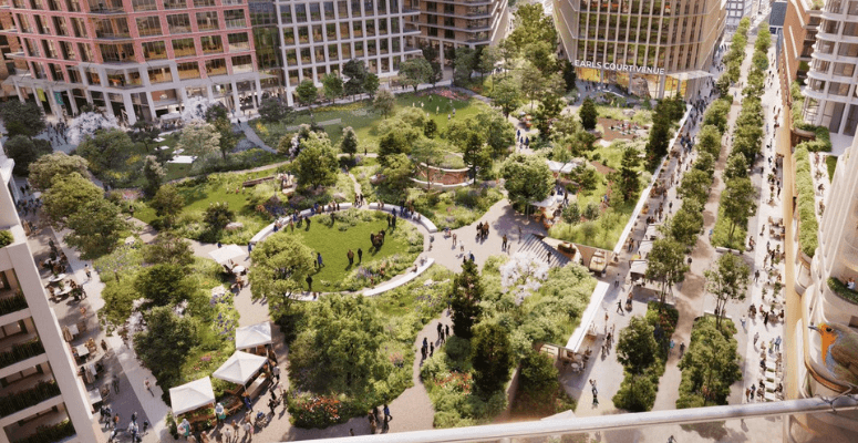 Green spaces triumph over skyscrapers in Earls Court redesign