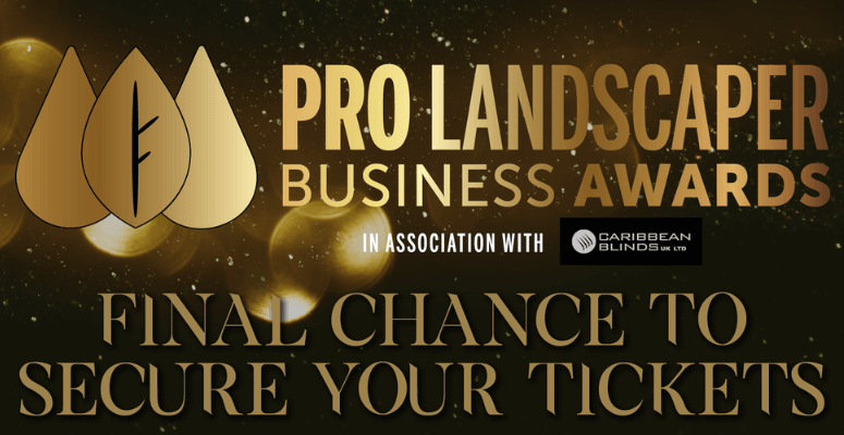 Final chance to secure tickets for the Pro Landscaper Business Awards