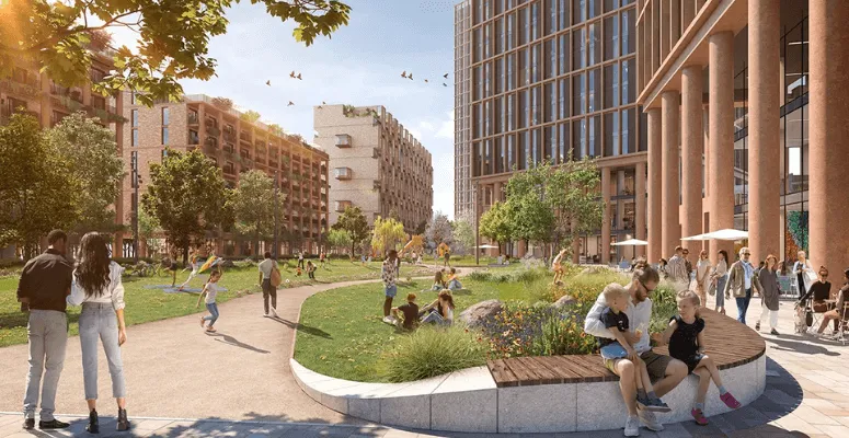 Green space at the heart of new Salford development