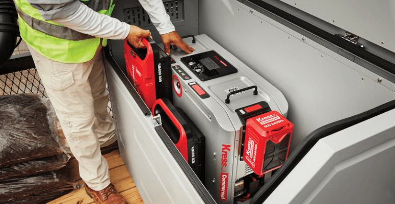 Say hello to clean energy with the only true battery solution for commercial landscaping